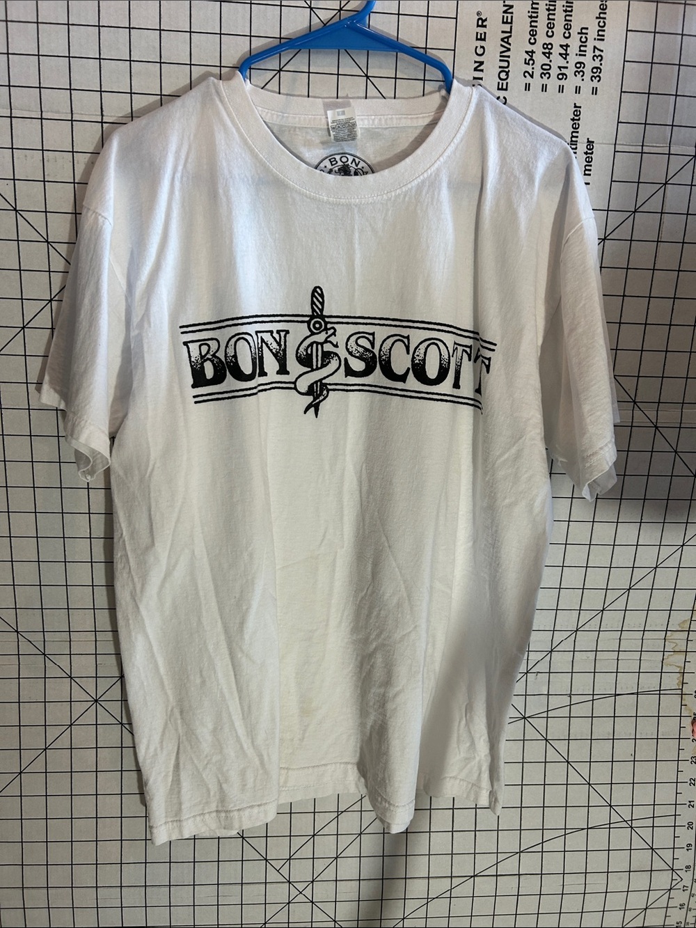 White Bon Scott T-Shirt for Men